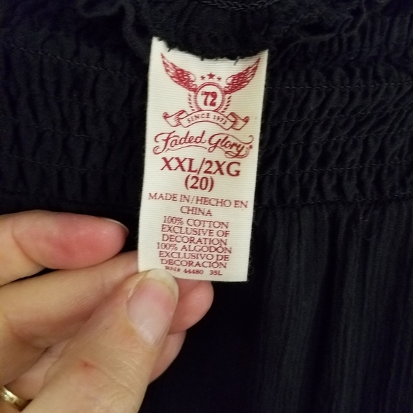 Faded Glory XXL (20) Black Cotton Skirt - Picture 3 of 5
